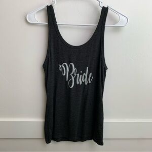 Forever 21 Charcoal Gray Custom Printed Bride Tank Top